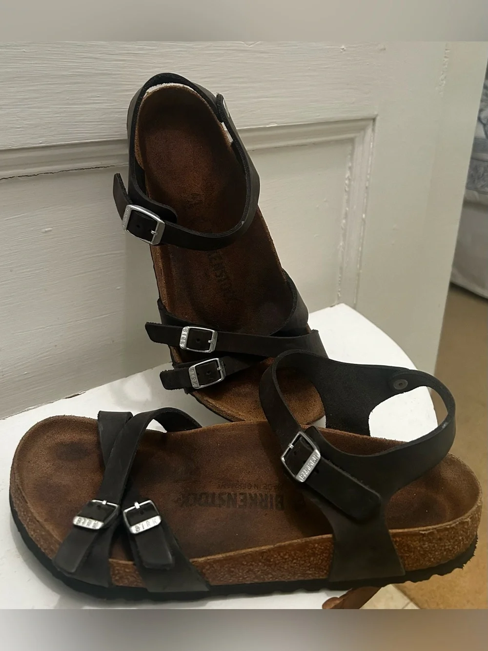 Birkenstock Kumba Black Oiled Sandals EU 41 Unisex Women 10-10.5 Men 8-8.5